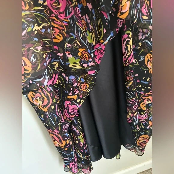 Talbots 100% Silk Moody Floral Dress Size 12 - Picture 5 of 6